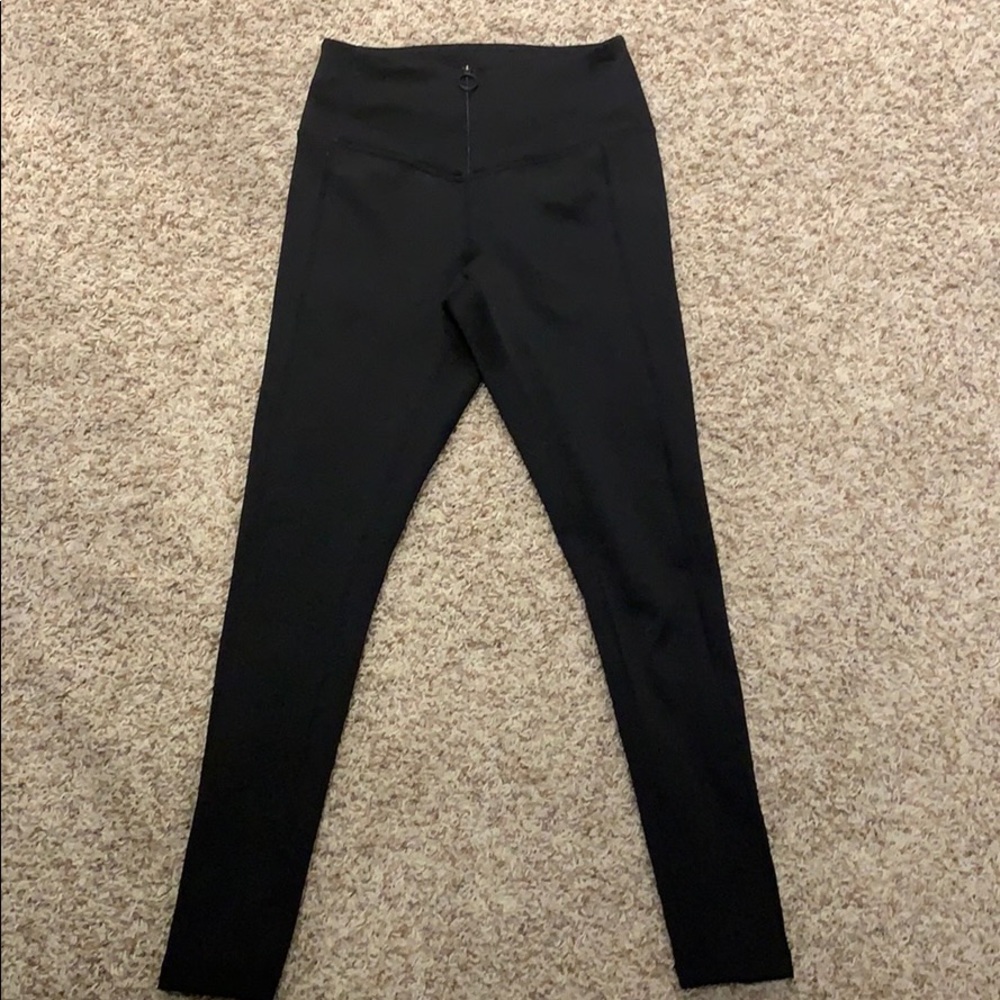Zella high-rise black zipper leggings